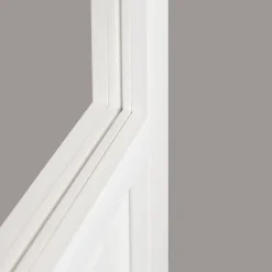 Porte seule en aluminium 3 carreaux vitrés transparents 73 coloris blanc H.204 x l.73cm