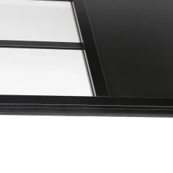 Porte seule en aluminium 3 carreaux vitrés transparents, coloris noir H.204 x l.73cm- Hot