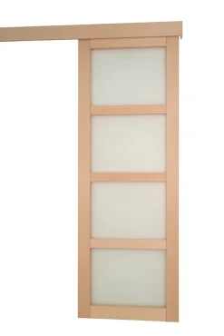 Porte seule NOVA2 4 Vitrages bois hêtre 2040 x 830-Lynporte Discount