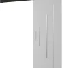 Abiks Meble Portes coulissantes Salwador Y 90x204 cm (Blanc / Noir / Argent)
