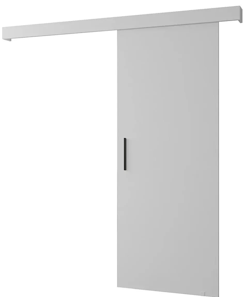 Portes coulissantes Salwador I 90x204 cm (Blanc / Blanc / Noir)-Abiks Meble Clearance