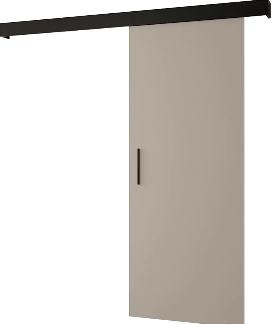 Abiks Meble Portes coulissantes Salwador I 90x204 cm (Cachemire / Noir / Noir)
