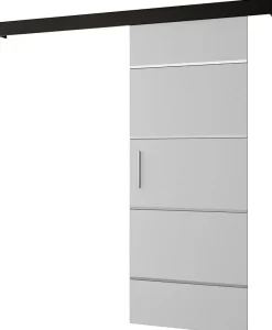 Portes coulissantes Salwador IV 70x204 cm (Blanc / Noir / Argent)-Abiks Meble Best