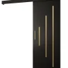Abiks Meble Portes coulissantes Salwador Y 80x204 cm (Noir / Noir / Or)