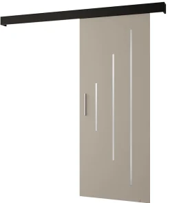 Portes coulissantes Salwador Y 90x204 cm (Cachemire / Noir / Argent)-Abiks Meble Sale