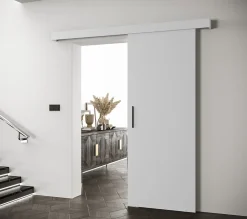 Abiks Meble Portes coulissantes Salwador I 70x204 cm (Blanc / Blanc / Noir)