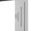 Portes coulissantes Salwador Y 90x204 cm (Blanc / Noir / Noir)-Abiks Meble Discount
