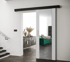 Portes coulissantes Salwador II 70x204 cm (Blanc / Noir / Or)-Abiks Meble Online