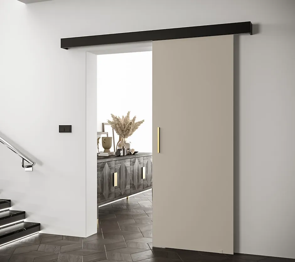 Portes coulissantes Salwador I 80x204 cm (Cachemire / Noir / Or)-Abiks Meble Clearance