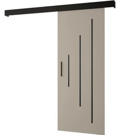 Abiks Meble Portes coulissantes Salwador Y 80x204 cm (Cachemire / Noir / Noir)