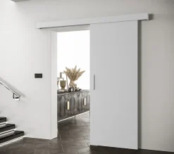 Portes coulissantes Salwador I 70x204 cm (Blanc / Blanc / Argent)-Abiks Meble Outlet