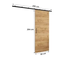 Abiks Meble Portes coulissantes Zonda Y 90x204 cm (Chêne Craft)