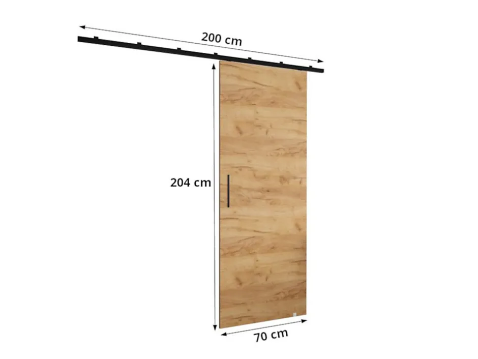 Abiks Meble Portes coulissantes Zonda Y 70x204 cm (Chêne Craft)