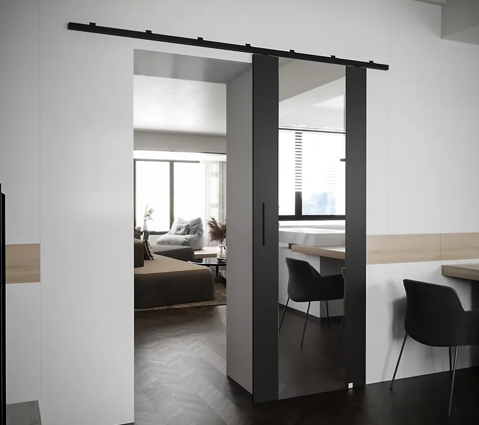Abiks Meble Portes coulissantes Zonda II 80x204 cm (Noir)