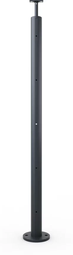 Alumin'home Poteau à plat pour garde corps Oxalis gris