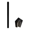 Vente-unique Poteau d'angle pour verrière atelier en aluminium thermolaqué 130 cm noir - BAYVIEW