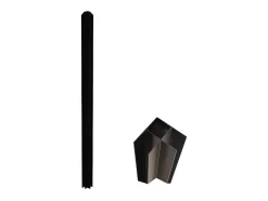 Vente-unique Poteau d'angle pour verrière atelier en aluminium thermolaqué 130 cm noir - BAYVIEW