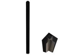 Vente-unique Poteau d'angle pour verrière atelier en aluminium thermolaqué 130 cm noir - BAYVIEW