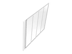 Vente-unique Poteau de terminaison pour verrière en aluminium thermolaqué - H105 cm - Blanc - BAYVIEW