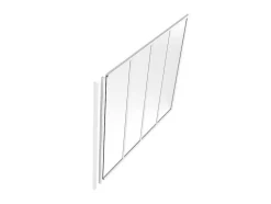 Vente-unique Poteau de terminaison pour verrière en aluminium thermolaqué - H105 cm - Blanc - BAYVIEW