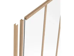Vente-unique Poteau de terminaison pour verrière en aluminium thermolaqué - H105 cm - Naturel clair - BAYVIEW