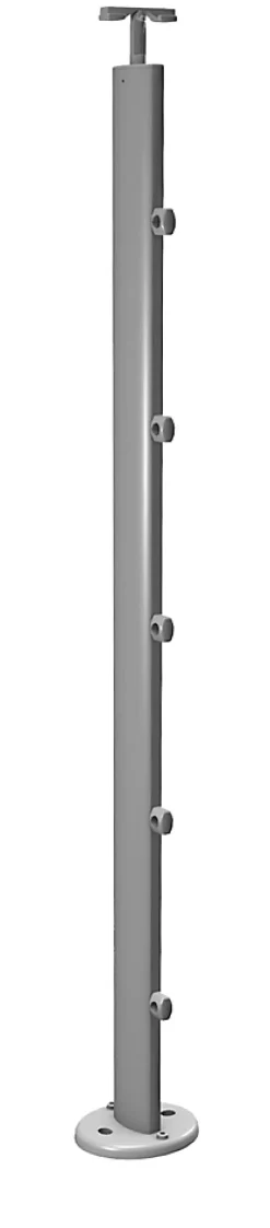 Kordo Poteau garde-corps pose à plat Prestio ral 9006