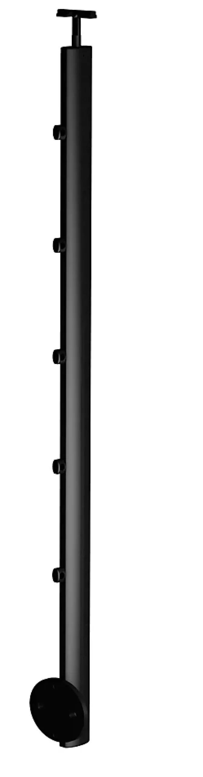 Poteau garde-corps pose latérale Prestio ral 9005-Kordo Sale