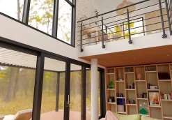 Alumin'home Poteau latéral pour garde corps Oxalis gris