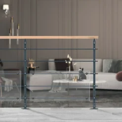 Kordo Poteau supplémentaire gris anthracite pose à plat, Initio