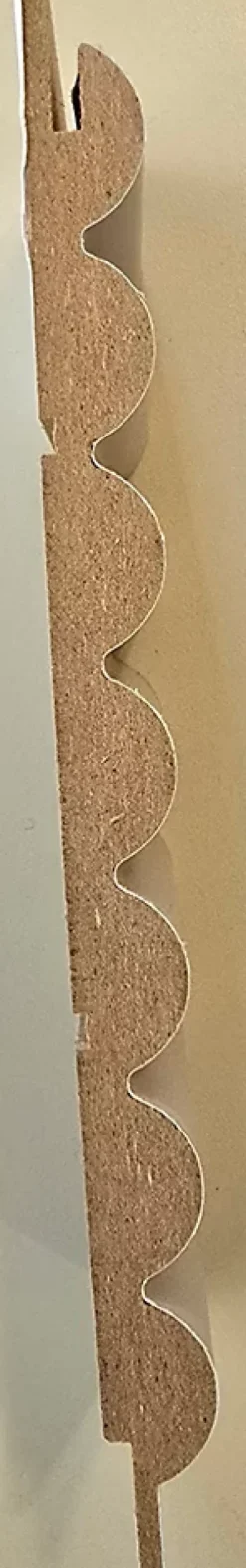 PPanneau mural 3D MDF SMOOTH WAVY Chene Foncé satiné 2760X750X12 mm-Hardwarexchange Sale