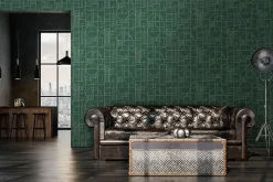 386993-GU Papier peint à motifs graphiques légèrement texturé brillant 5,33 m2-Profhome Hot