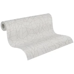 399341-GU Papier peint à motifs graphiques légèrement texturé satiné 5,33 m2-Profhome Hot