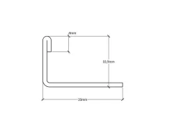 Profil angulaire J en acier inoxydable pour les carreaux 10mm x 2700mm - gunmetal-Ilcom Best