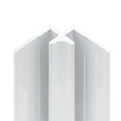 Profilé d'angle intérieur H.255 x 2,3 cm, aluminium, blanc brillant, Deco Design-Schulte Best