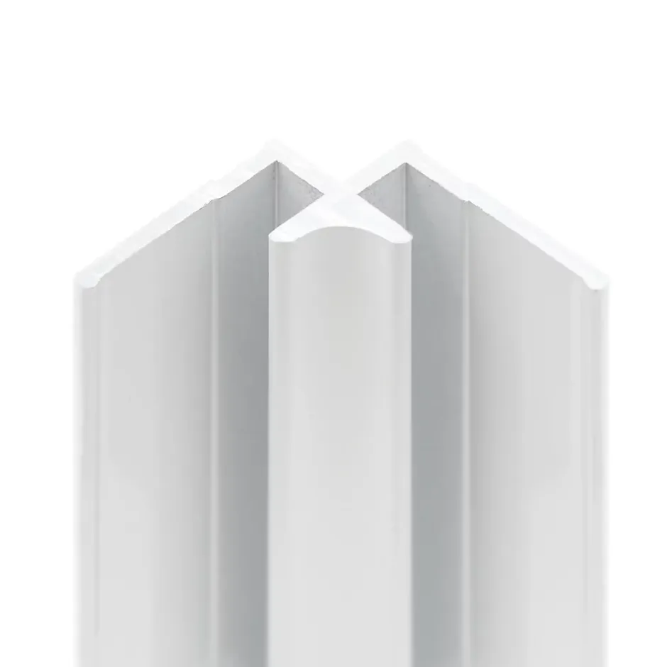 Profilé d'angle intérieur H.255 x 2,3 cm, aluminium, blanc brillant, Deco Design-Schulte Best
