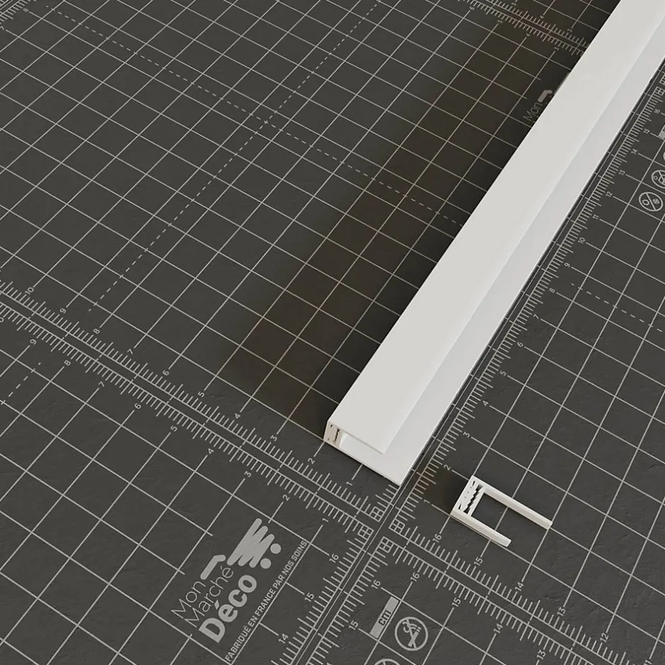 Tecnoprofils Profil d'Arrêt PVC Clipsable 8 mm - Longueur 2.60 m - Blanc