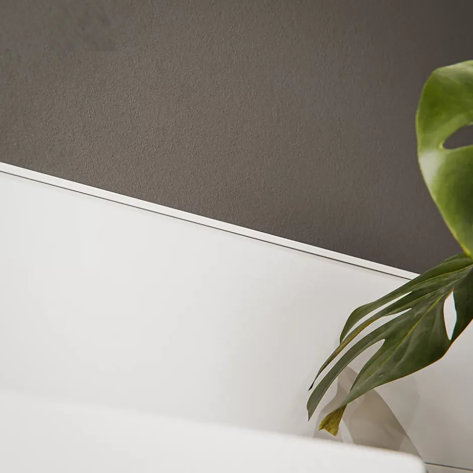 Tecnoprofils Profil d'Arrêt PVC Clipsable 8 mm - Longueur 2.60 m - Blanc