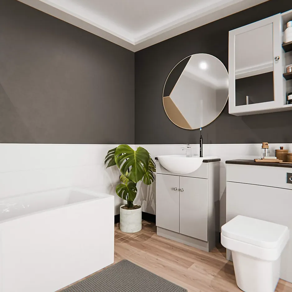 Tecnoprofils Profil d'Arrêt PVC Clipsable 8 mm - Longueur 2.60 m - Blanc