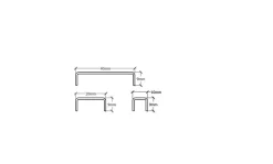 Profilé décoratif C en acier inoxydable pour carrelage Argent poli - 40 mm x 2440 mm x 0,65 ep.-Ilcom Outlet