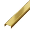 Profilé décoratif C en acier inoxydable pour carrelage Or satiné - 20 mm x 2700 mm x 0,65 ep.-Ilcom Clearance