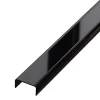 Ilcom Profilé décoratif C en acier inoxydable pour carrelage Noir poli - 20 mm x 2700 mm x 0,65 ep.