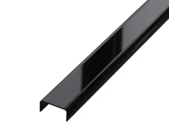 Ilcom Profilé décoratif C en acier inoxydable pour carrelage Noir poli - 20 mm x 2700 mm x 0,65 ep.