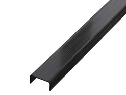 Ilcom Profilé décoratif C en acier inoxydable pour carrelage Noir satiné - 20 mm x 2440 mm x 0,65 ep.