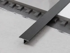 Profil décoratif T en acier inoxydable pour couvrir jonction Noir satiné - 20mm X 10mm X 2440mm-Ilcom Outlet