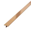 Profil décoratif T en acier inoxydable pour couvrir jonction Cuivre satiné - 20mm X 10mm X 2700mm-Ilcom Sale