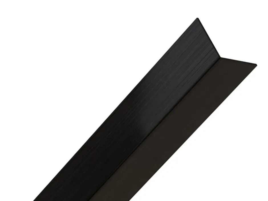 Profilé décoratif L Angle extérieur en acier inoxydable 30 mm x 30 mm x 2700 mm - noir satiné-Ilcom Sale