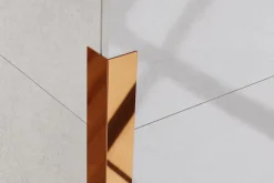 Profilé décoratif L Angle extérieur en acier inoxydable 30 mm x 30 mm x 2700 mm - argent poli-Ilcom Outlet