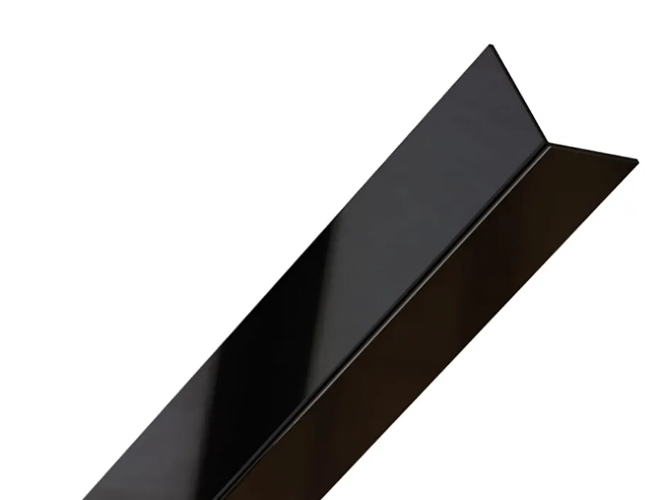 Profilé décoratif L Angle extérieur en acier inoxydable 30 mm x 30 mm x 2700 mm - noir poli-Ilcom Online