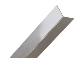 Profilé décoratif L Angle extérieur en acier inoxydable 30 mm x 30 mm x 2700 mm - argent satiné-Ilcom Sale