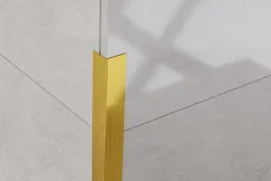 Profilé décoratif L Angle extérieur en acier inoxydable 30 mm x 30 mm x 2700 mm - or satiné-Ilcom Online